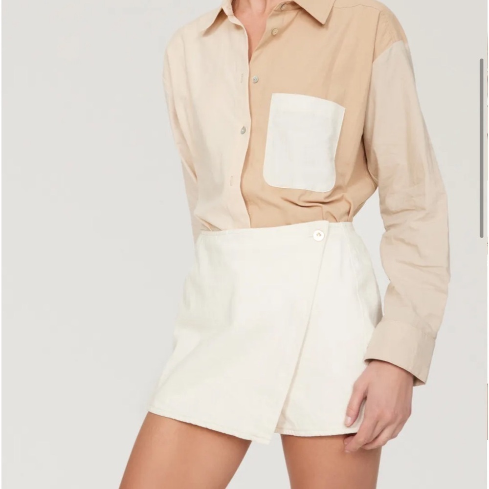NWT Area Stars Ivory Cream Dara Wrap Skort